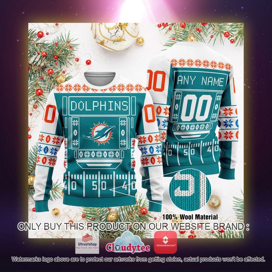 personalized miami dolphins nfl ugly sweater 2 40045