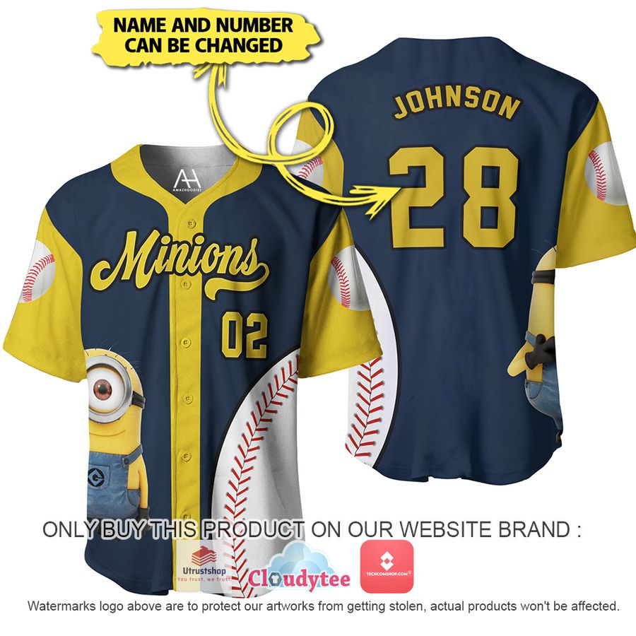 personalized minion baseball jersey 1 23212