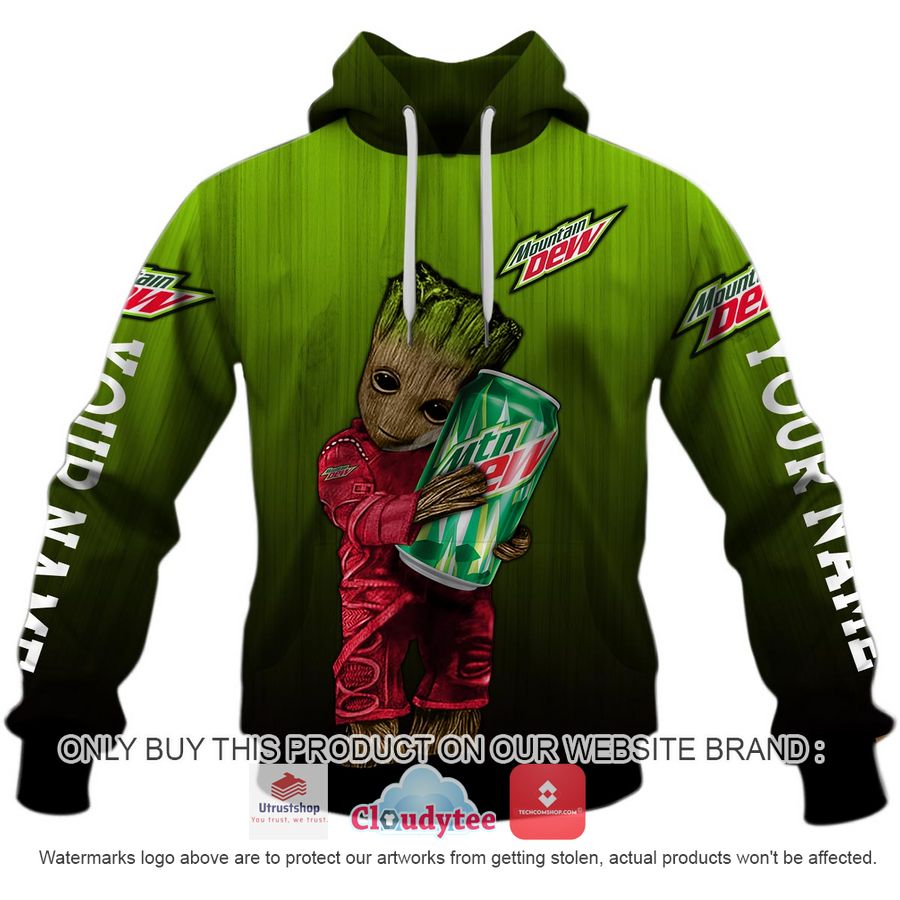 personalized mountain dew groot green 3d hoodie 2 79951