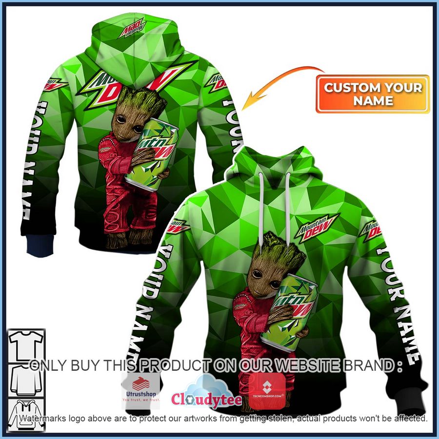 personalized mountain dew groot hoodie shirt 1 69546