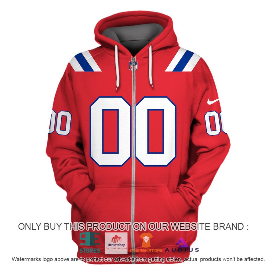 personalized new england patriots red hoodie shirt 3 28940