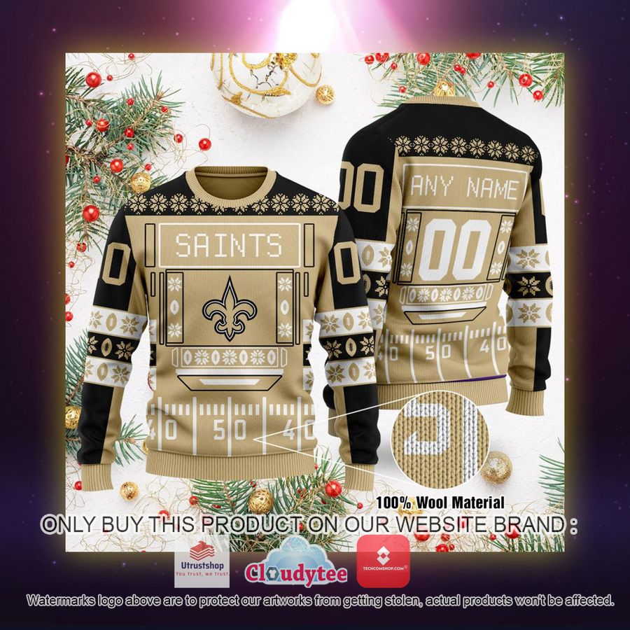 personalized new orleans saints ugly sweater 2 70373