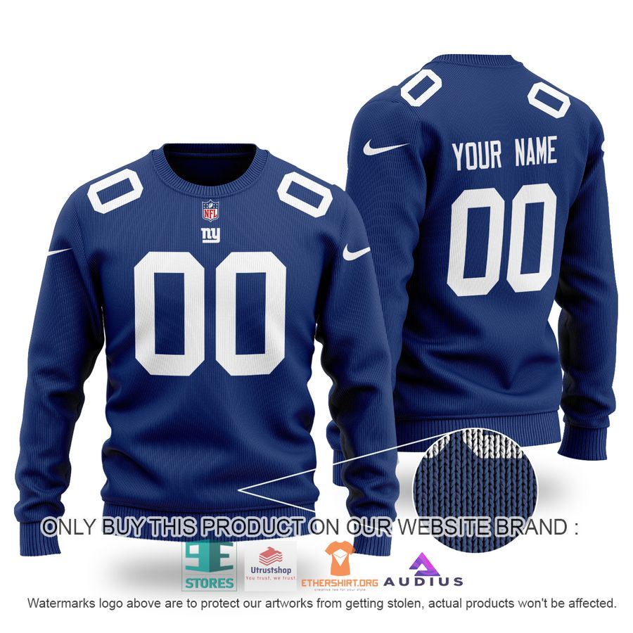 personalized new york giants blue ugly sweater 1 7148