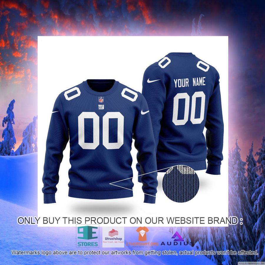 personalized new york giants blue ugly sweater 2 66320