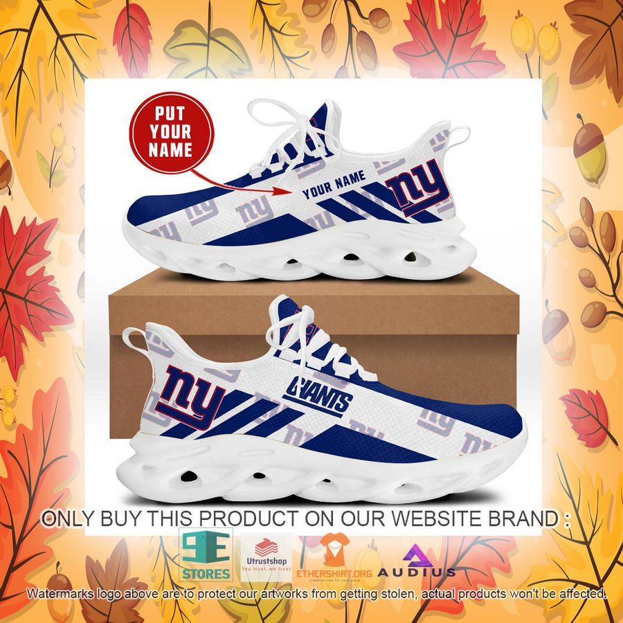 personalized new york giants white max soul sneaker 4 76379