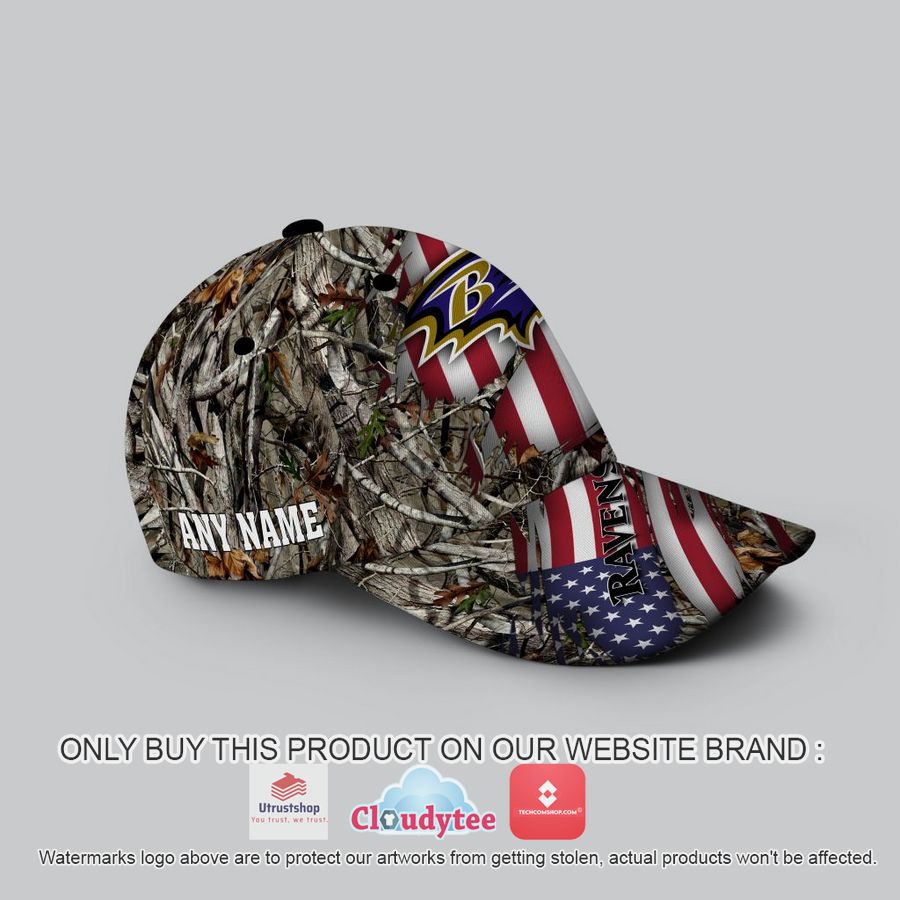 personalized nfl baltimore ravens camo realtree hunting cap 2 7883