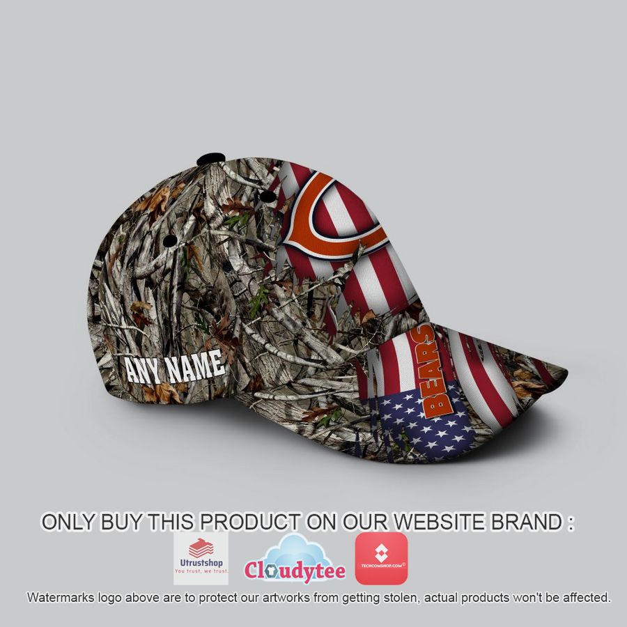 personalized nfl chicago bears camo realtree hunting cap 2 23909