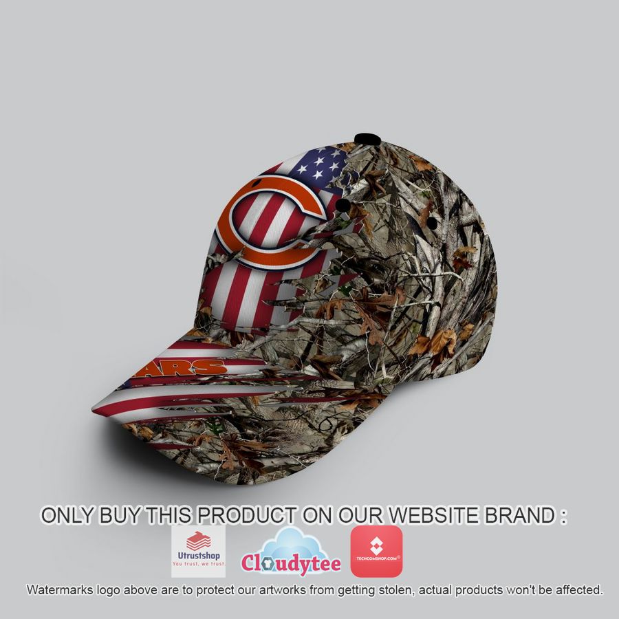 personalized nfl chicago bears camo realtree hunting cap 3 29994