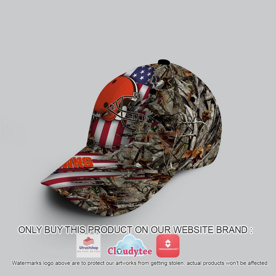 personalized nfl cleveland browns camo realtree hunting cap 3 86346