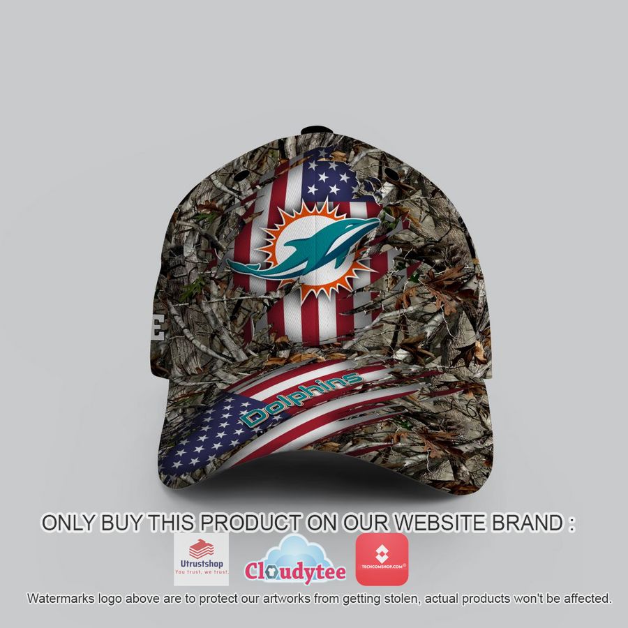 personalized nfl miami dolphins camo realtree hunting cap 1 72282