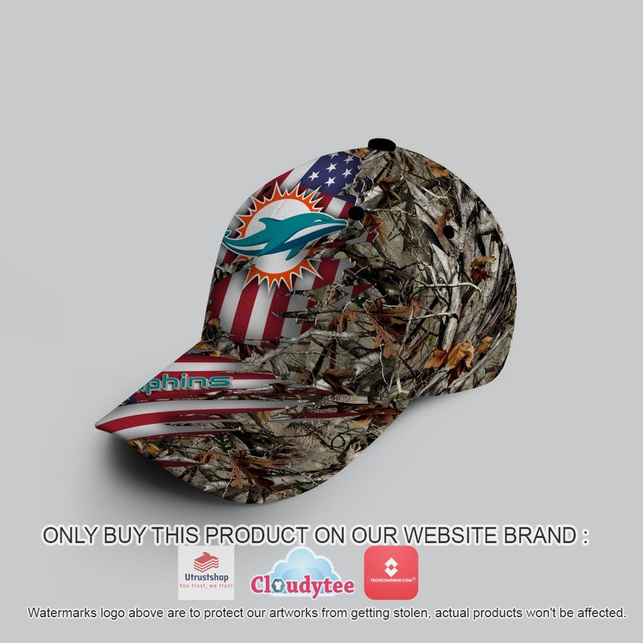 personalized nfl miami dolphins camo realtree hunting cap 3 99313