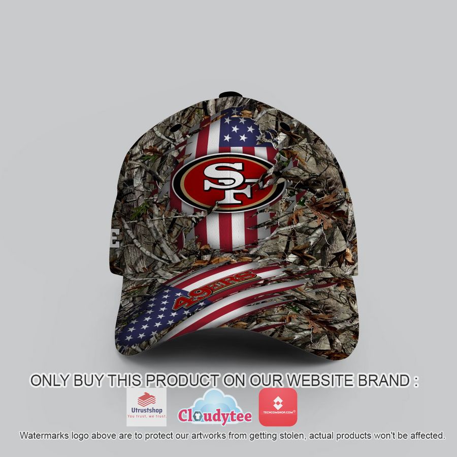 personalized nfl san francisco 49ers camo realtree hunting cap 1 46944