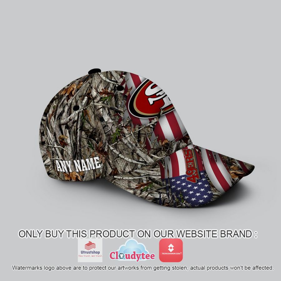 personalized nfl san francisco 49ers camo realtree hunting cap 2 46284