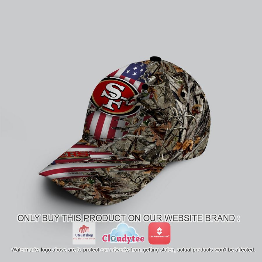 personalized nfl san francisco 49ers camo realtree hunting cap 3 39821