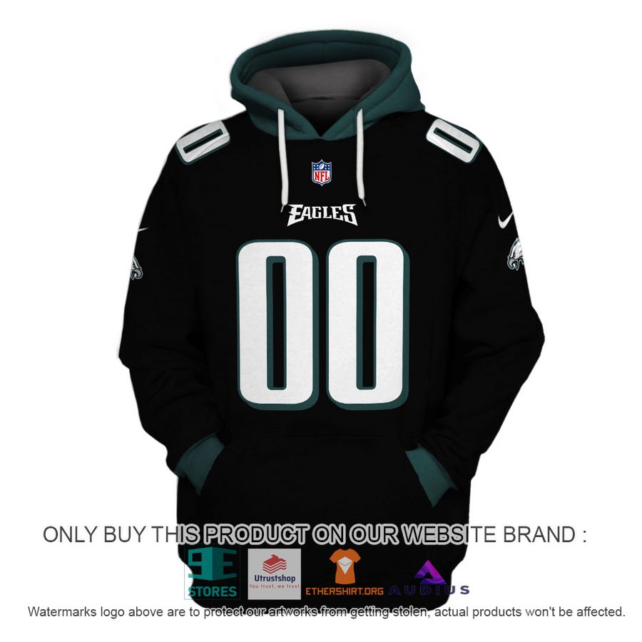 personalized philadelphia eagles black hoodie shirt 2 86591
