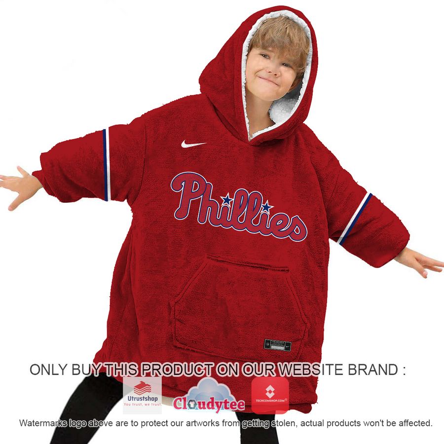 personalized philadelphia phillies red oodie blanket hoodie 6 47786