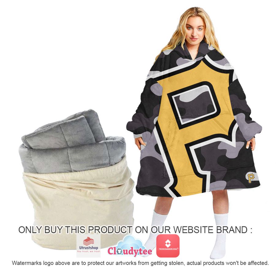 personalized pittsburgh pirates oodie blanket hoodie 1 75555