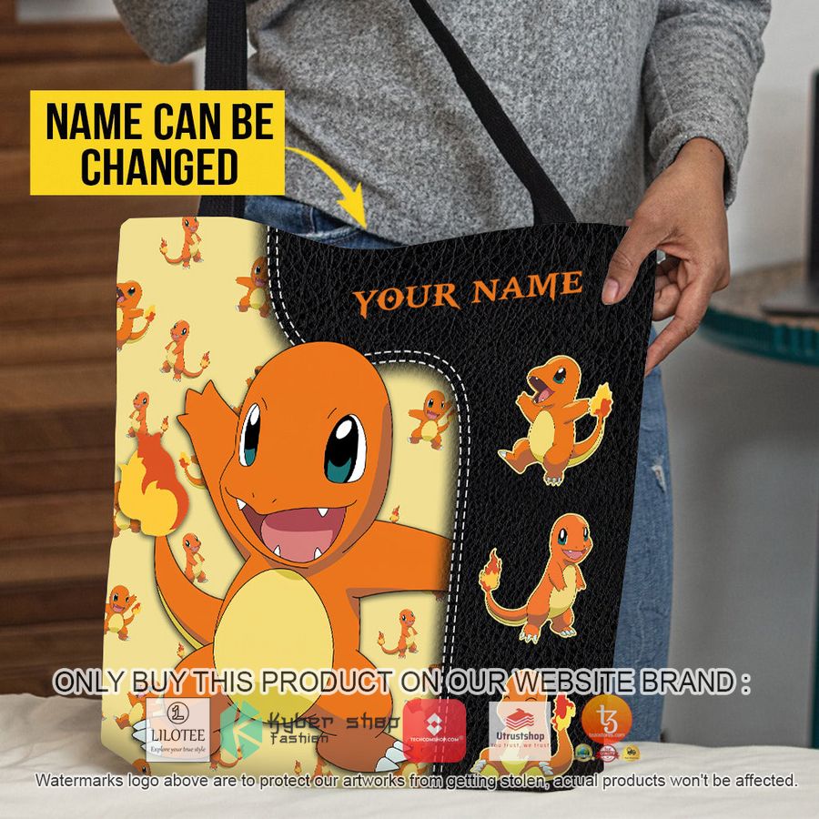 personalized pokemon chamander black all over tote bag 1 77565