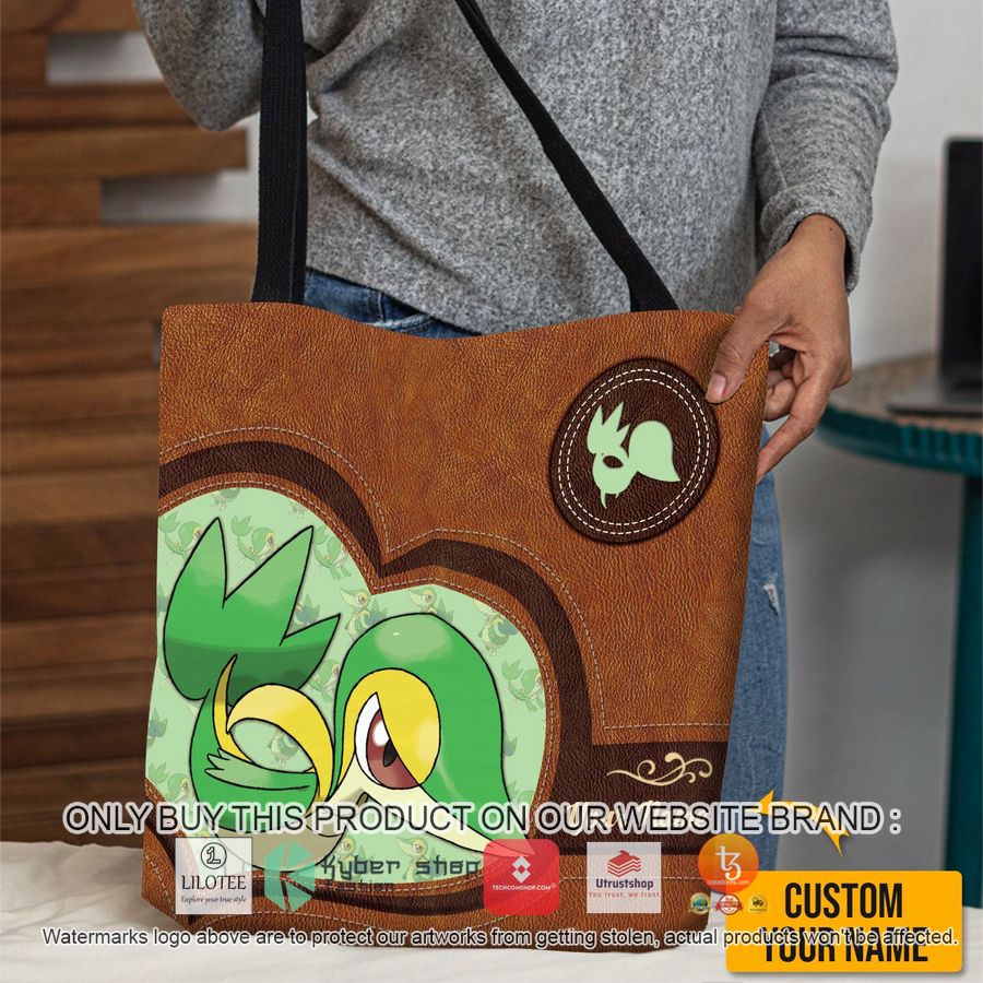 personalized pokemon snivy all over tote bag 1 65744