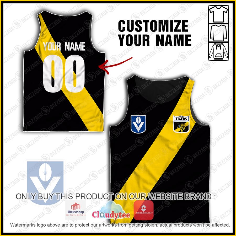 personalized richmond football club vintage retro afl guernsey 90s tank top 1 83032