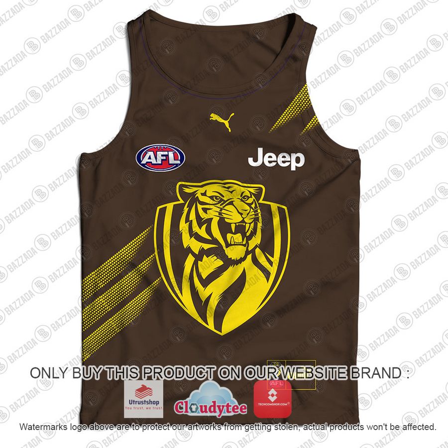 personalized richmond tigers football club vintage retro afl guernsey jeep brown tank top 2 19910
