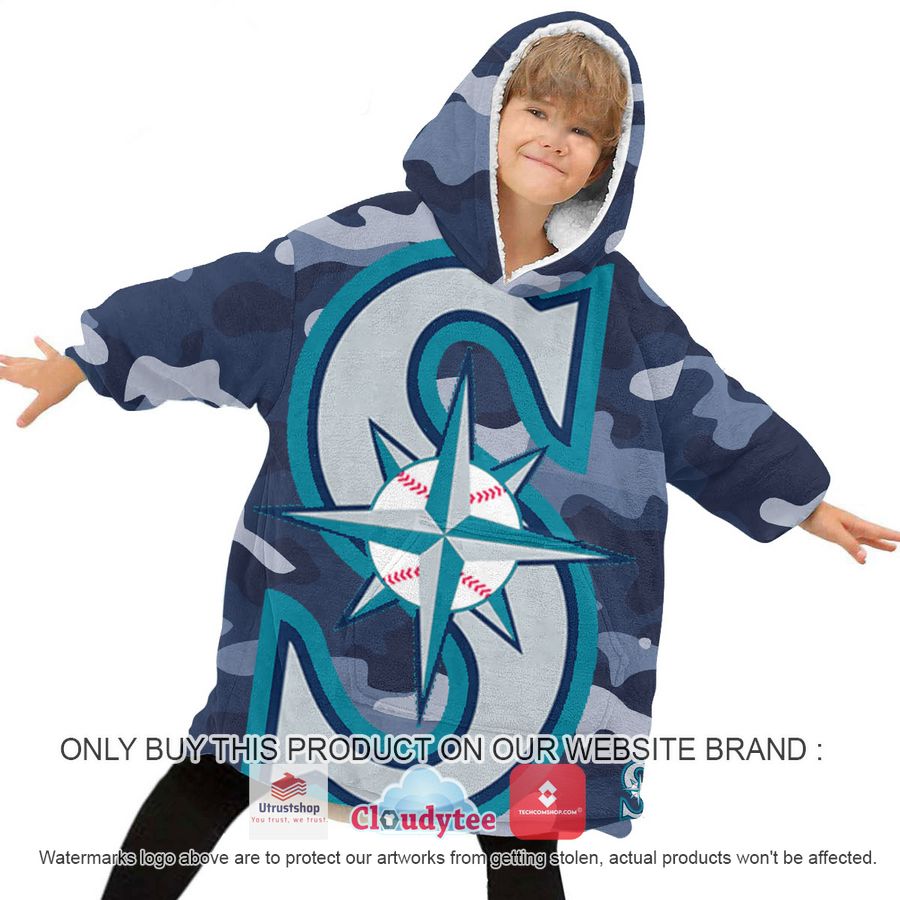 personalized seattle mariners camo oodie blanket hoodie 6 74086