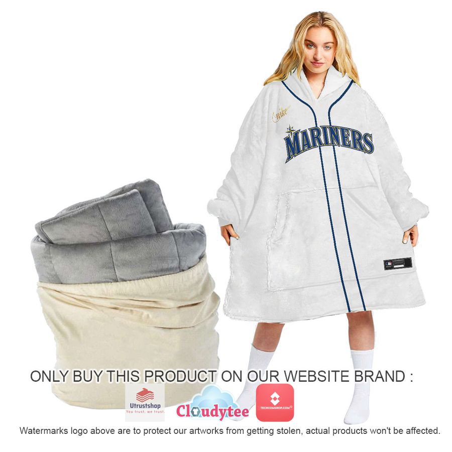personalized seattle mariners oodie blanket hoodie 1 55443