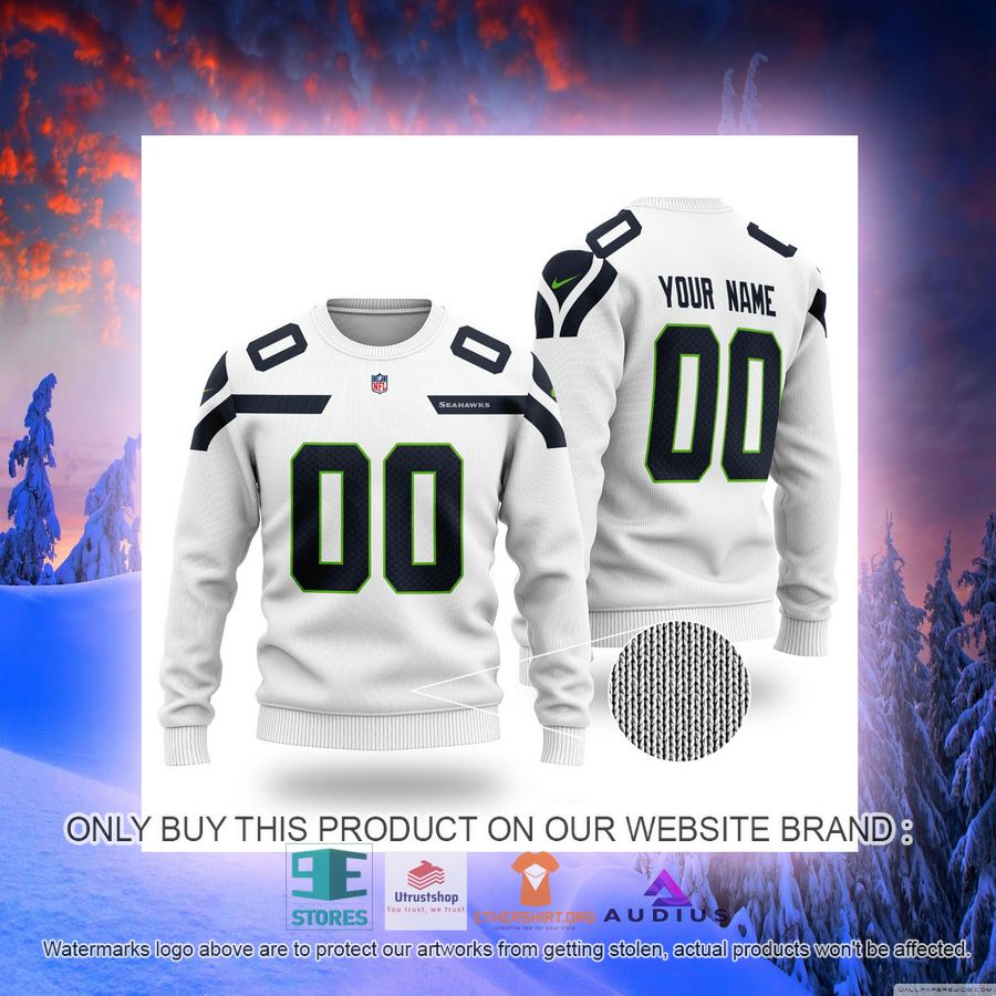 personalized seattle seahawks white ugly sweater 2 75908