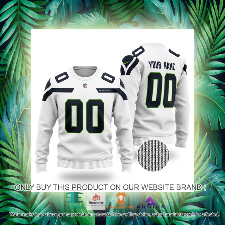 personalized seattle seahawks white ugly sweater 3 89772