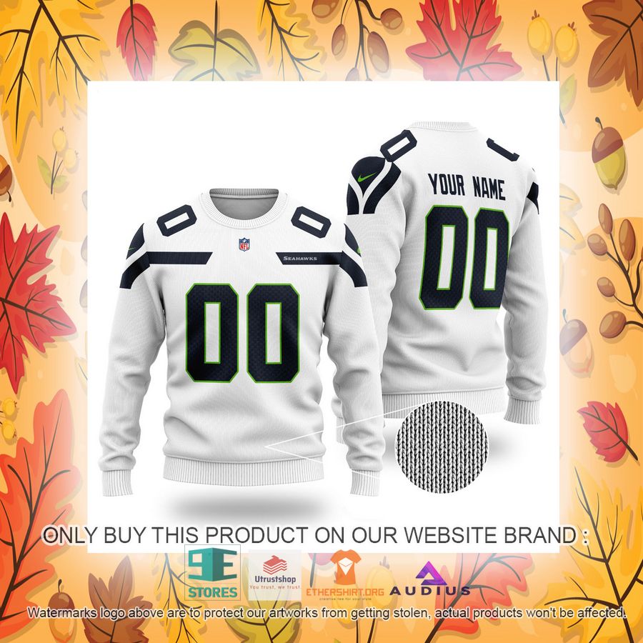 personalized seattle seahawks white ugly sweater 4 60772