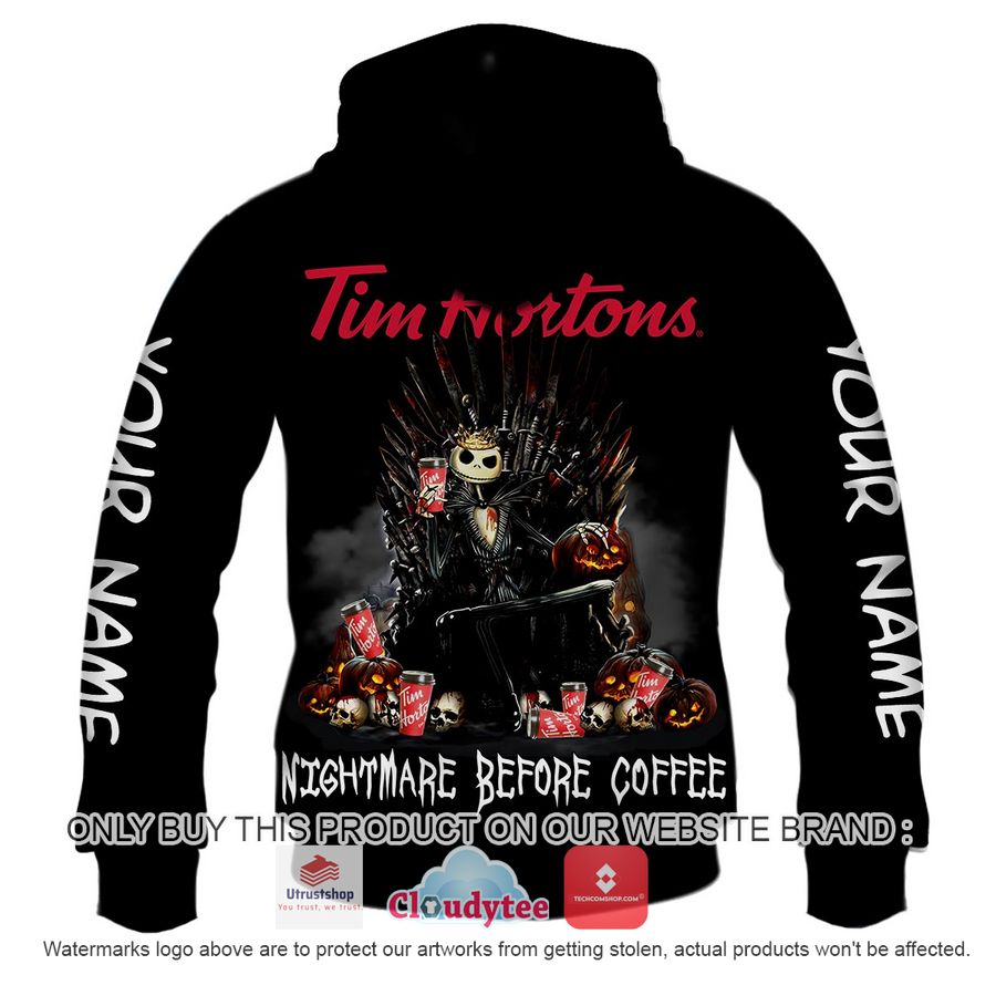 personalized tim hortons jack skellington nightmare before coffee hoodie shirt 6 17288