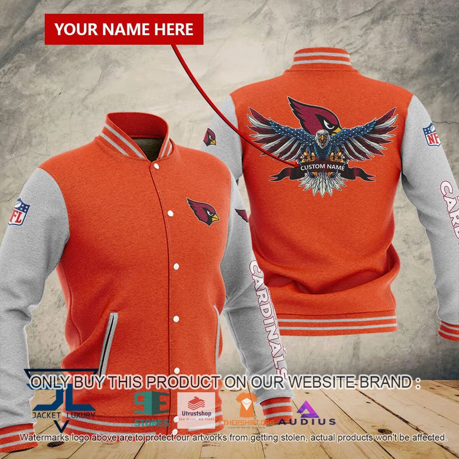personalized united states flag eagle arizona cardinals baseball jacket 4 87662