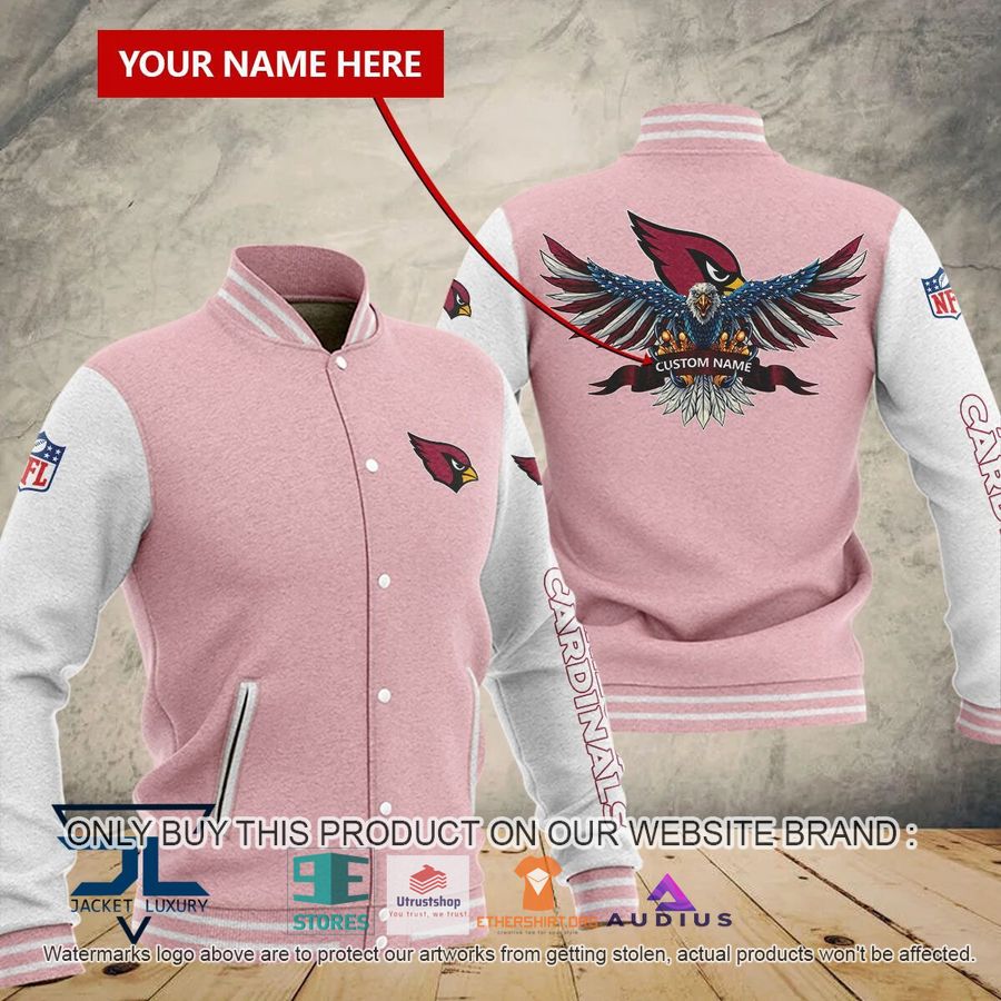 personalized united states flag eagle arizona cardinals baseball jacket 5 57135