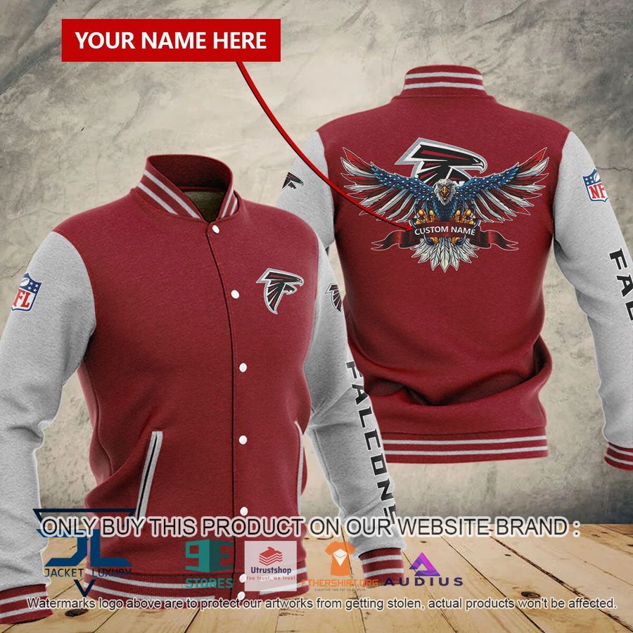 personalized united states flag eagle atlanta falcons baseball jacket 3 52650