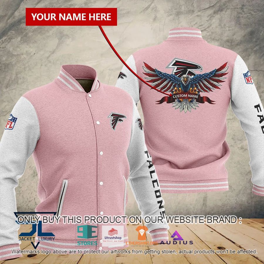 personalized united states flag eagle atlanta falcons baseball jacket 5 93159