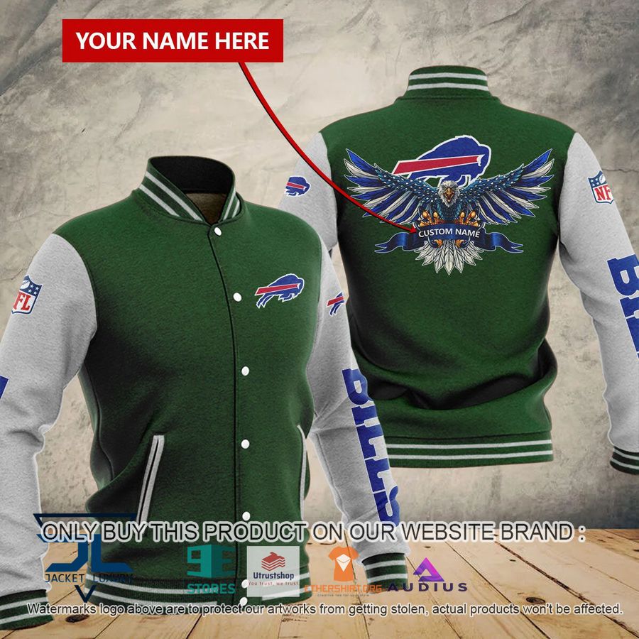 personalized united states flag eagle buffalo bills baseball jacket 6 35466