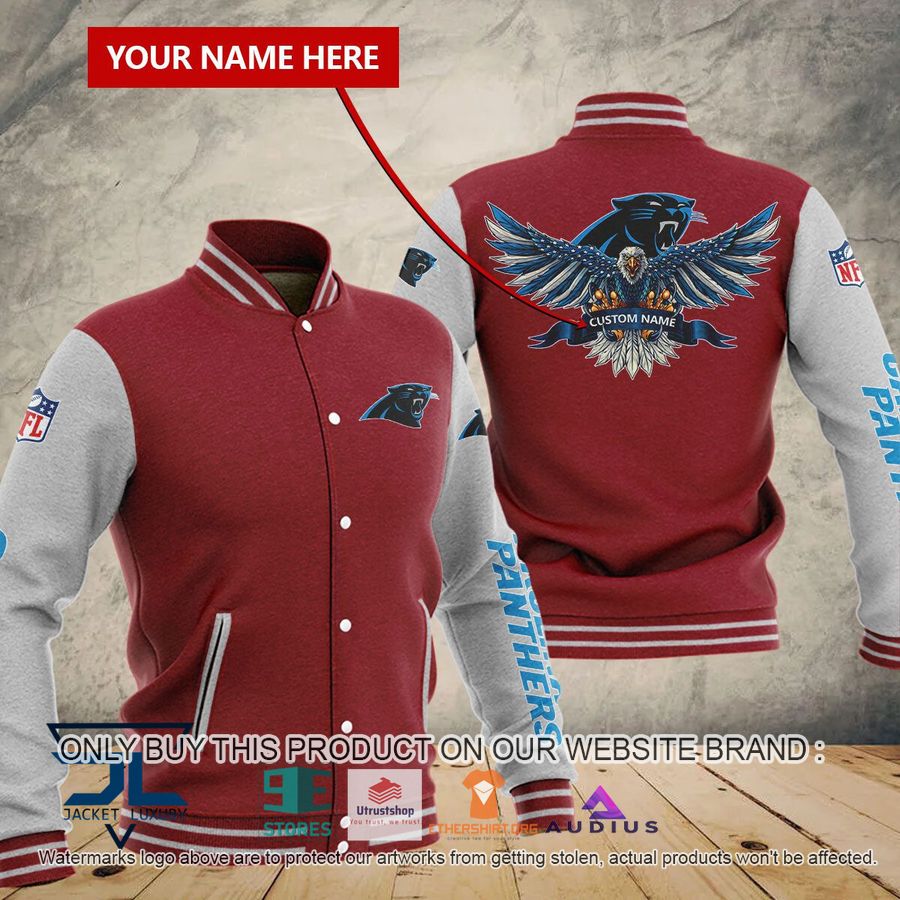 personalized united states flag eagle carolina panthers baseball jacket 3 13846