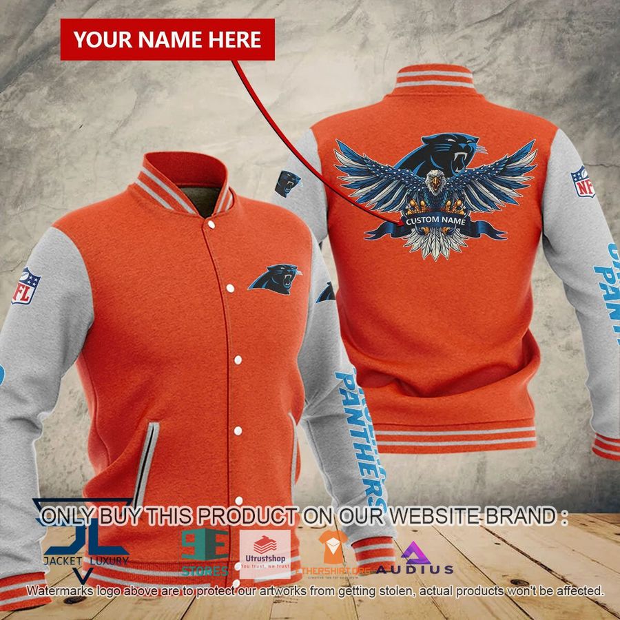 personalized united states flag eagle carolina panthers baseball jacket 4 12676