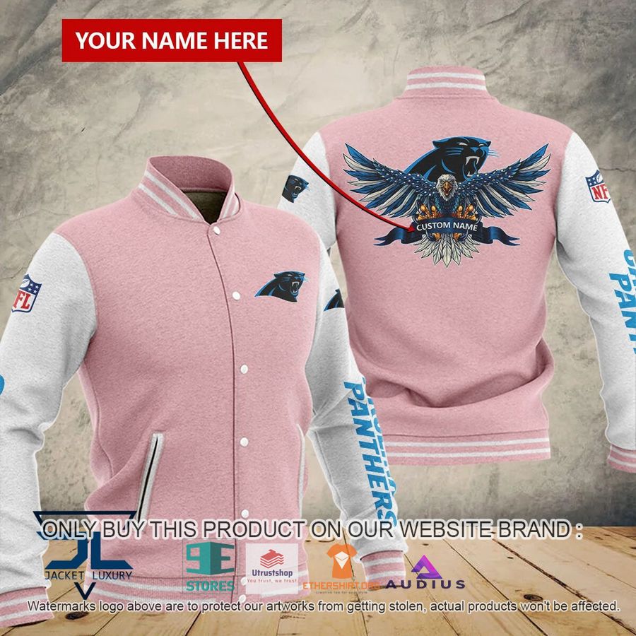 personalized united states flag eagle carolina panthers baseball jacket 5 33508