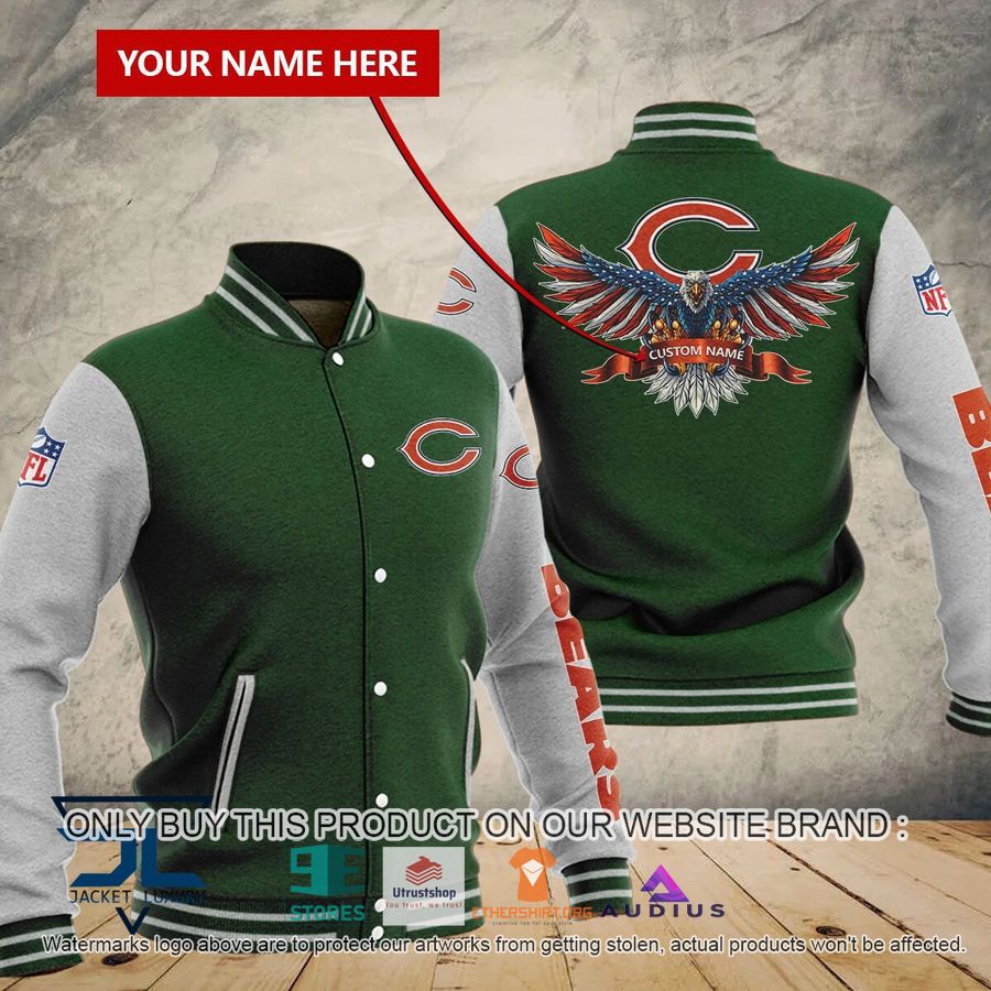 personalized united states flag eagle chicago bears baseball jacket 6 41910
