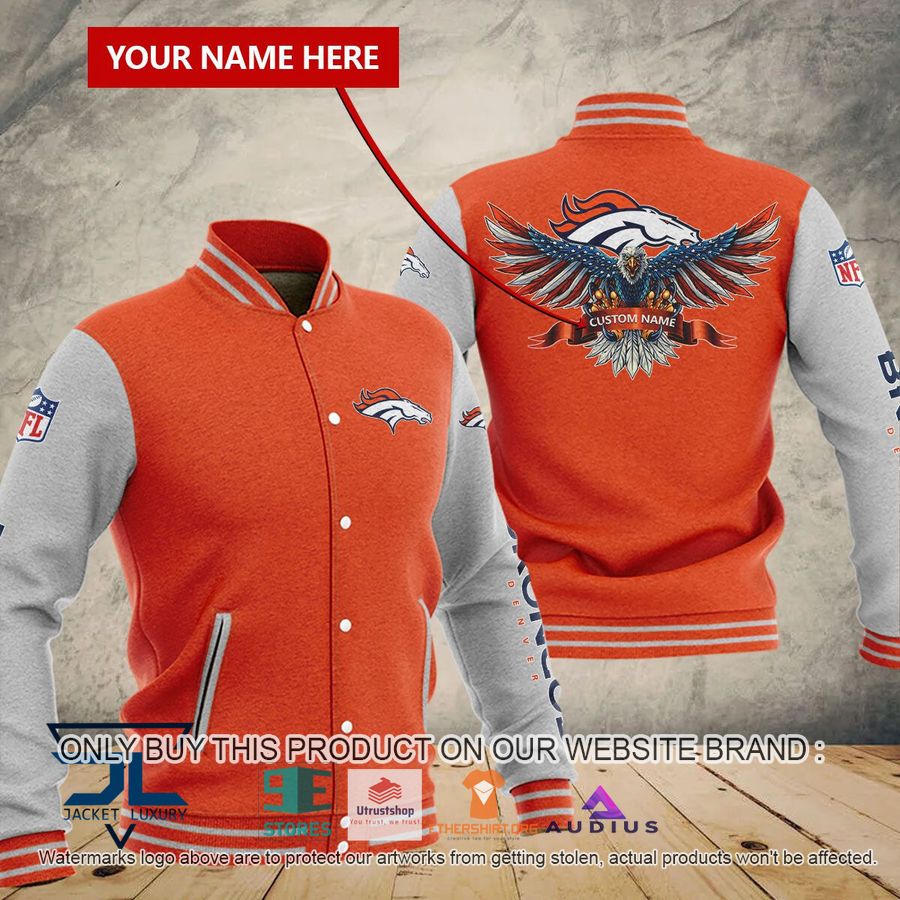 personalized united states flag eagle denver broncos baseball jacket 4 71388