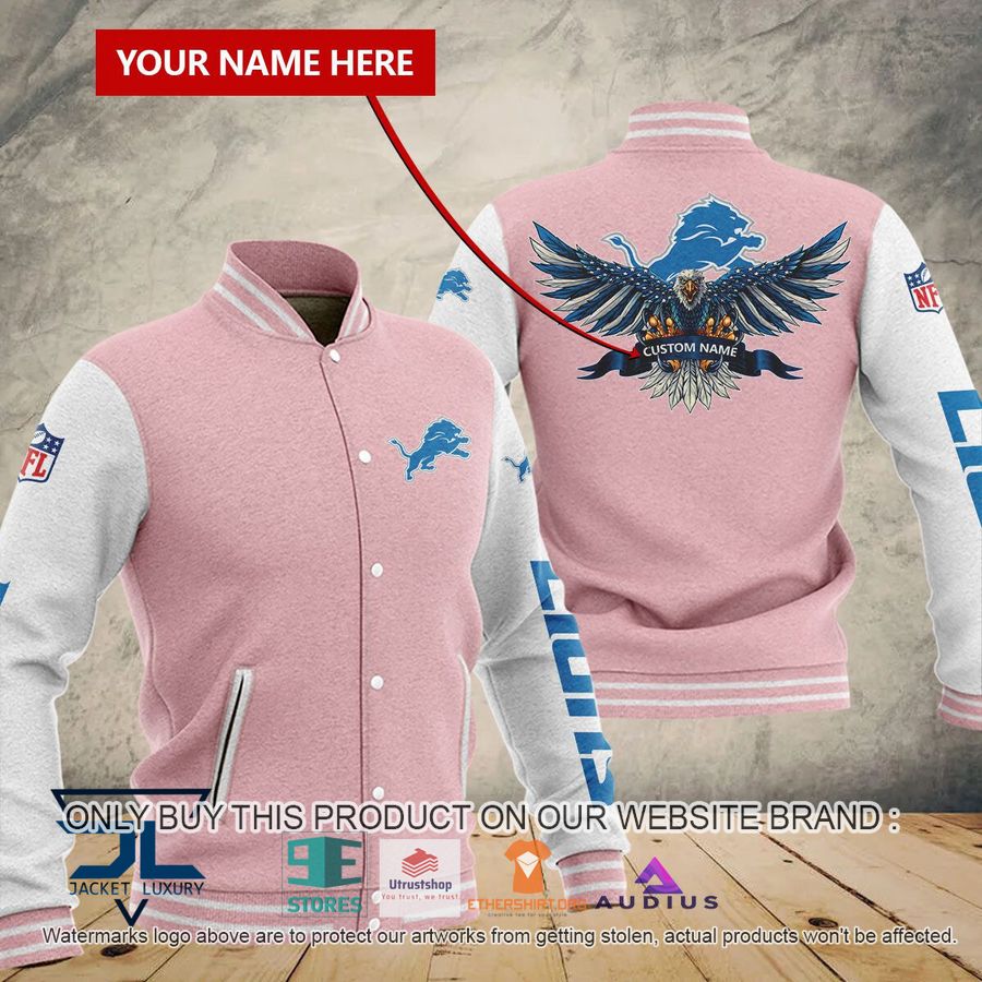 personalized united states flag eagle detroit lions baseball jacket 5 40142