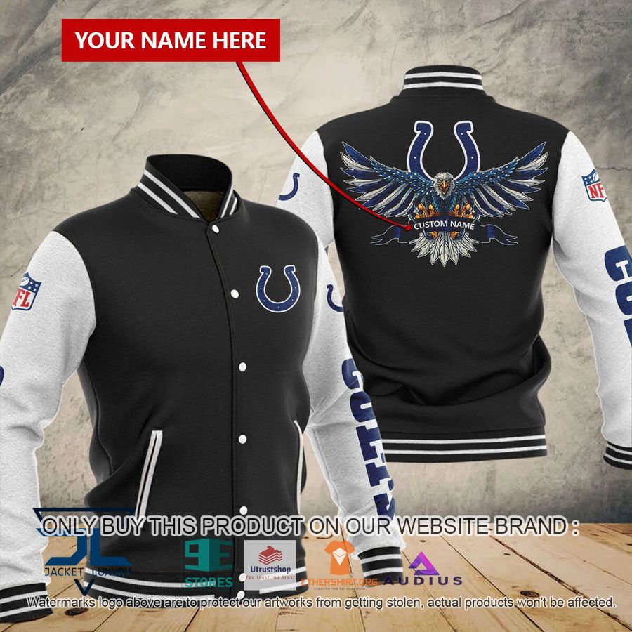 personalized united states flag eagle indianapolis colts baseball jacket 1 2172