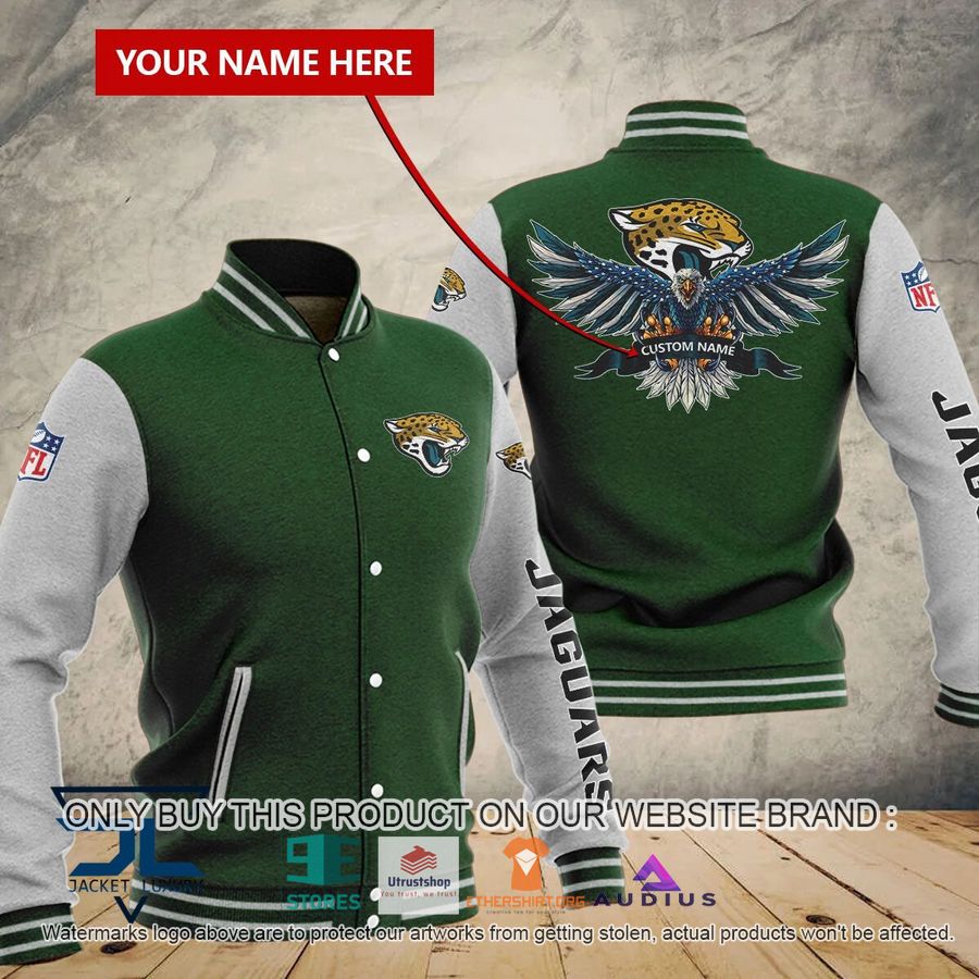personalized united states flag eagle jacksonville jaguars baseball jacket 6 18185