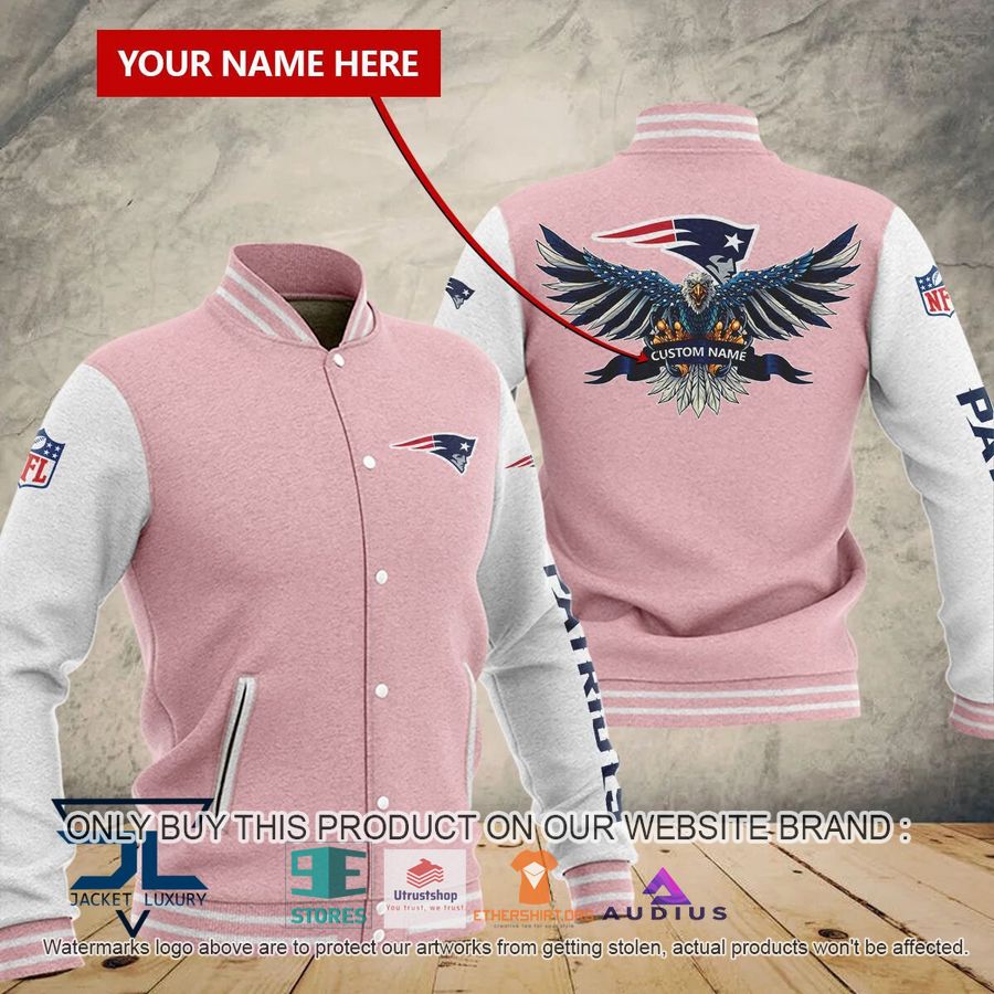 personalized united states flag eagle new england patriots baseball jacket 5 58761
