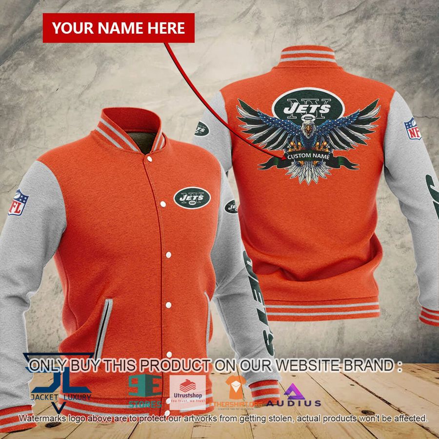 personalized united states flag eagle new york jets baseball jacket 4 93550
