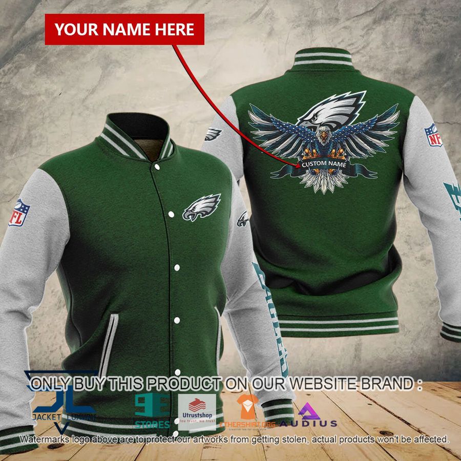 personalized united states flag eagle philadelphia eagles baseball jacket 6 71142