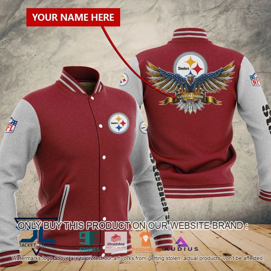 personalized united states flag eagle pittsburgh steelers baseball jacket 3 63468