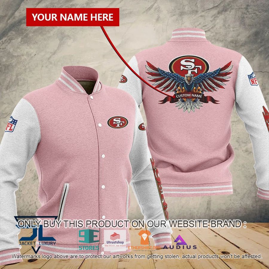 personalized united states flag eagle san francisco 49ers baseball jacket 5 97970