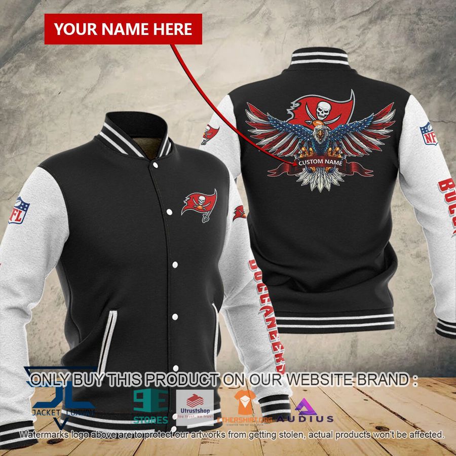 personalized united states flag eagle tampa bay buccaneers baseball jacket 1 38984